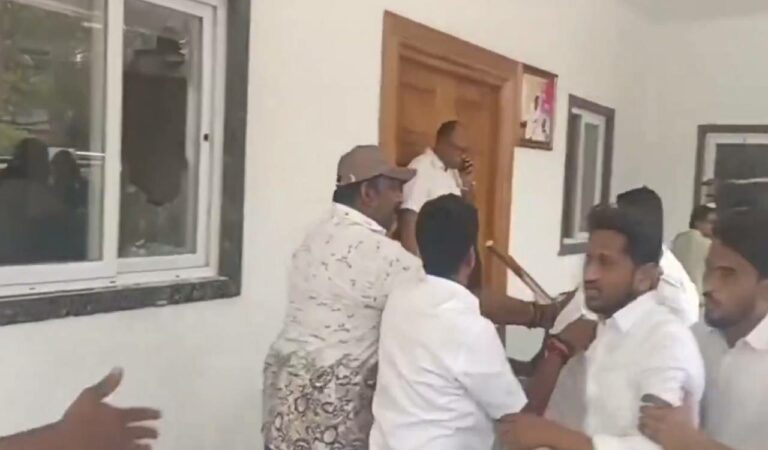 Karimnagar police book 13 BJP workers over MLA camp office attack