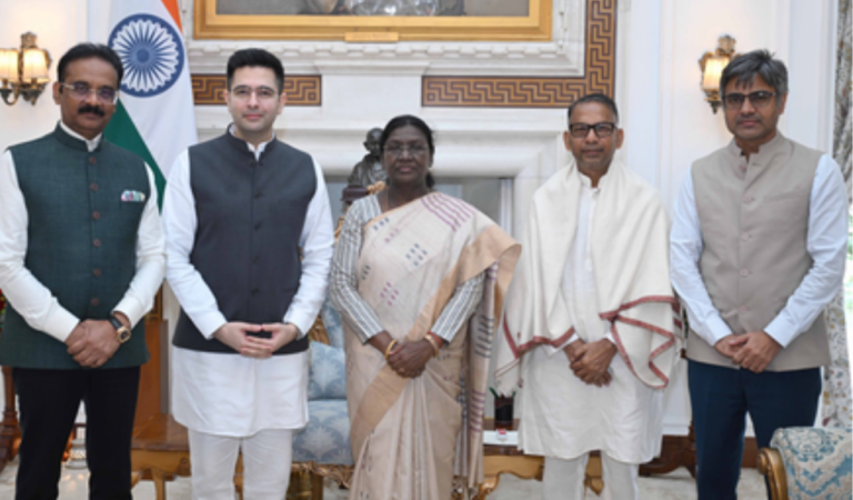 Chadha Meets President, Alleges Harassment After BJP Switch