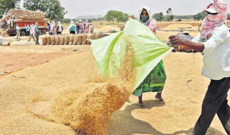 Delay in procurement of paddy produce irks farmers in Mancherial